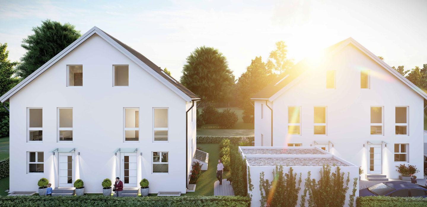 Energieeffizientes KFW 40 Doppelhaus